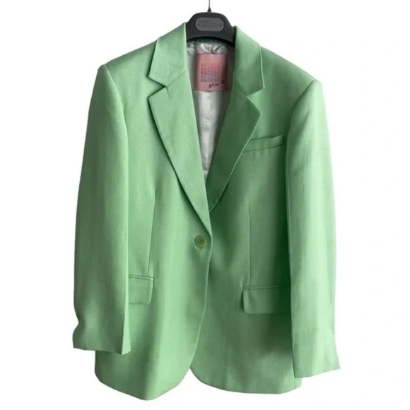 NWT Sandro MIX-it Mint Green Blazer - SIZE SMALL (size 1 or 36 in Sandro) - Picture 5 of 7